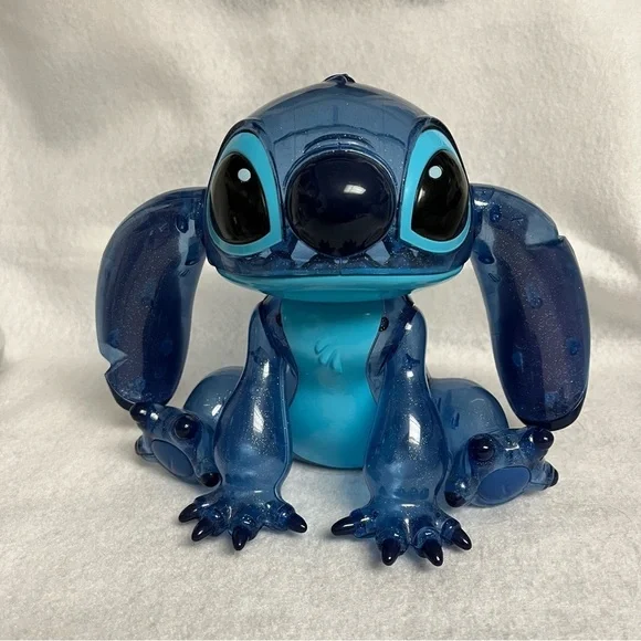 SOLD Lilo & STITCH Blue Clear Glitter Plastic Figure Disney Store Japan 9.5 in - Picture 13 of 13